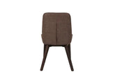Axton Brown Fabric Chair - rear